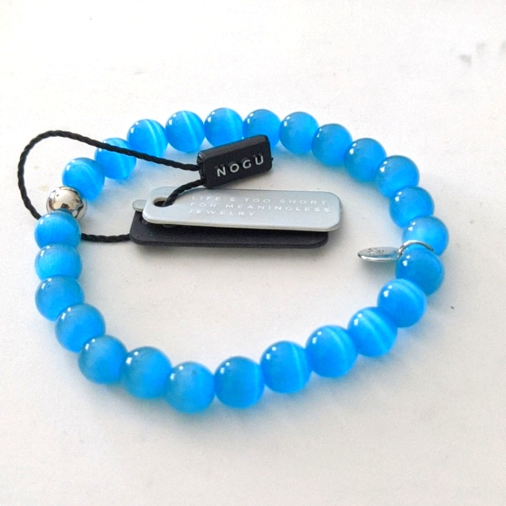 Nogu Aquamarine Cheshire Glass Bracelet
